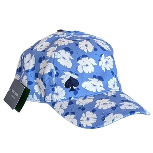 ♠️ Kate Spade New York Floral Cotton Baseball Cap NWT - Picture 1 of 7